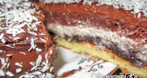 Шоколадный торт с ореховым кремом и маком, рецепт с фото