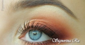 Осенний макияж с персиковыми тенями: урок с пошаговыми фото
